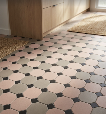 CARRELAGE CE.SI OCTOGONE 10X10 AVEC CABOCHONS 3,5X3,5 CM COULEURS SPÉCIALES