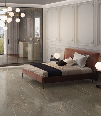 Carrelage CERCOM AMARANTO grès cérame aspect marbre SATIN LUX