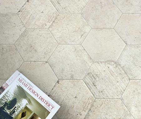 CARRELAGE CIR CERAMICHE NEW YORK 10x20CM ET HEXAGONE BRIQUE  