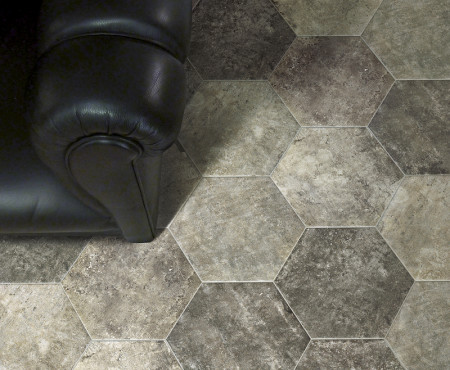 CARRELAGE CIR CERAMICHE NEW YORK 10x20CM ET HEXAGONE BRIQUE  