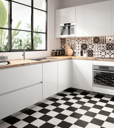 SANT AGOSTINO BLACK WHITE 20X20 ASPECT CARREAUX CIMENTS