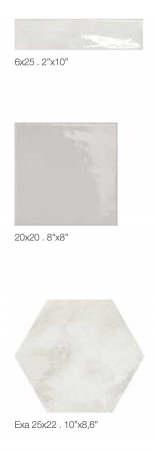 CARRELAGE ELIOS CERAMICA TROPICAL 20X20 CM, 6X25CM ET HEXAGONE