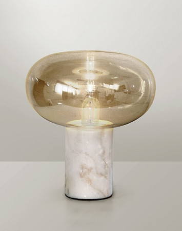 Lampe de table LED Fungi marbre blanc