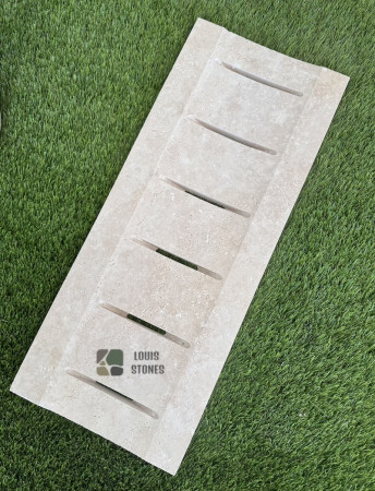 CANIVEAU TRAVERTIN LIGHT MIX 25x61x3CM 1ER CHOIX