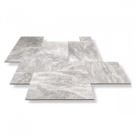 TRAVERTIN GRIS SILVER MIX VIEILLI 40.6x61x1.2 CM 1ER CHOIX