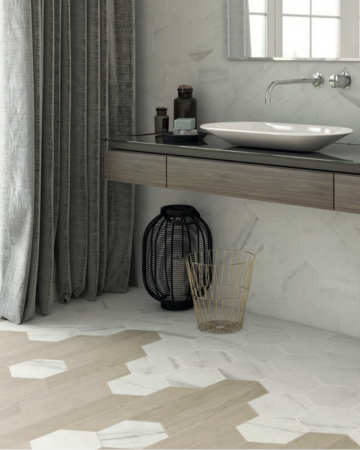 CARRELAGE WOW DESIGN 60 DEGREES CHEVRON ASPECT BOIS MARBLE