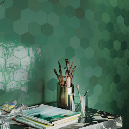 CARRELAGE WOW ZELLIGE HEXA 10.8x12.4 CM BRILLANT ASPECT ZELLIGE
