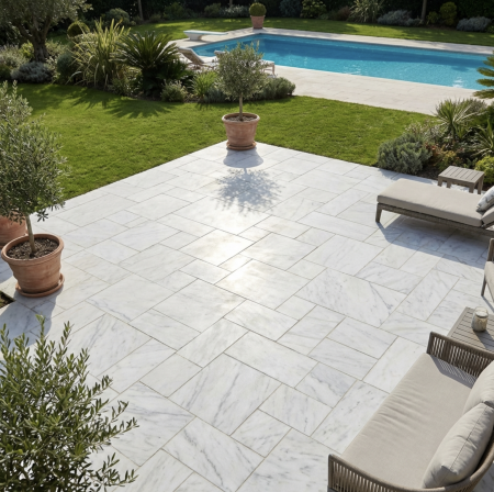 Marbre gris vieilli opus 4 formats 3cm extérieur
