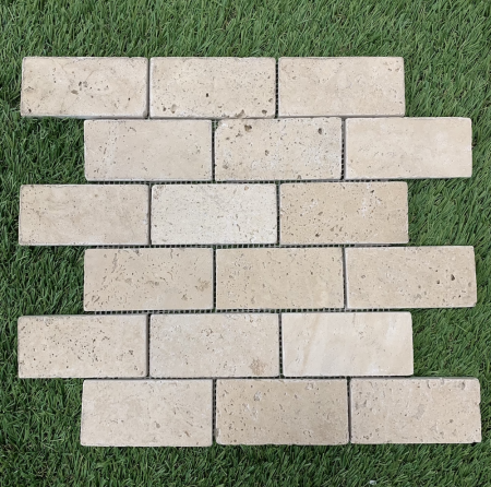 TRAVERTIN MOSAIQUE CLASSIC BEIGE MIX 4.8x10 CM