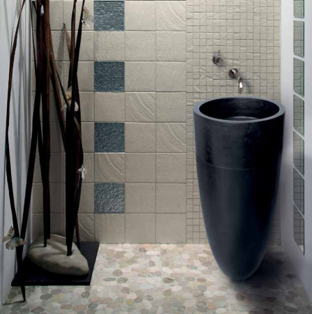 Lavabo cone à poser en basalte  